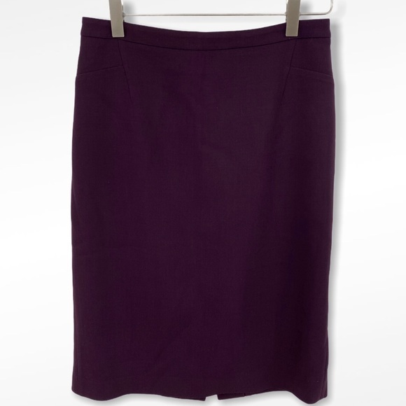 ETRO Purple Wool Blend Knee Length Pencil Skirt - Picture 1 of 5